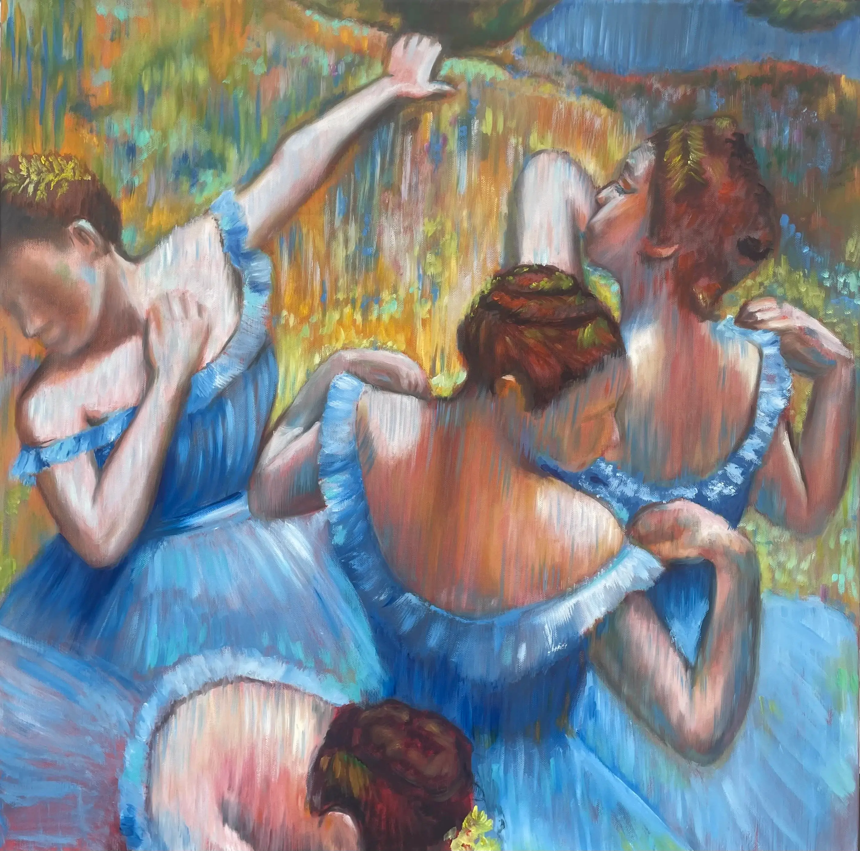 Blue Dancers (after Edgar Degas)