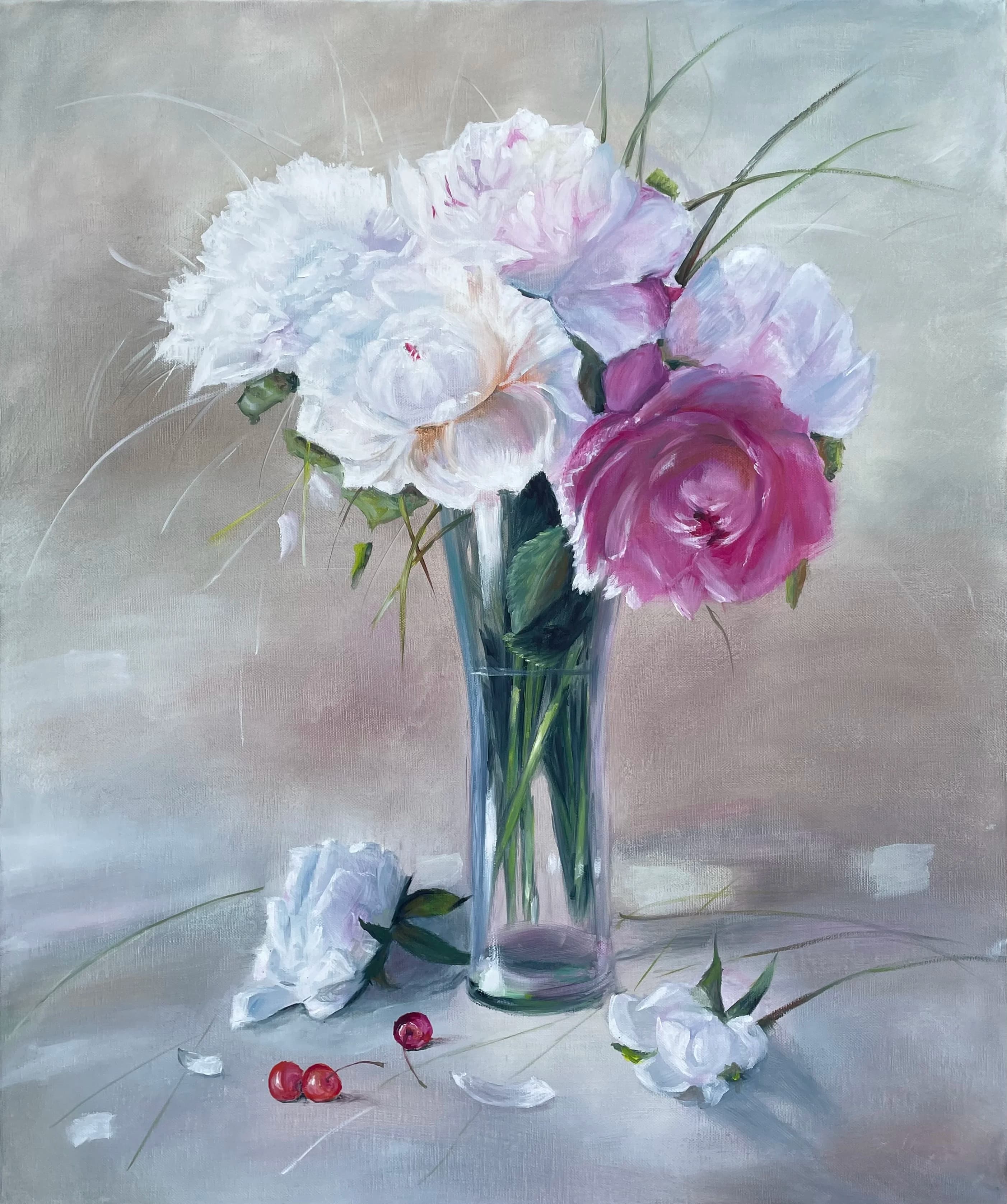 Still Life with Peonies (after Ramil Gappasov)