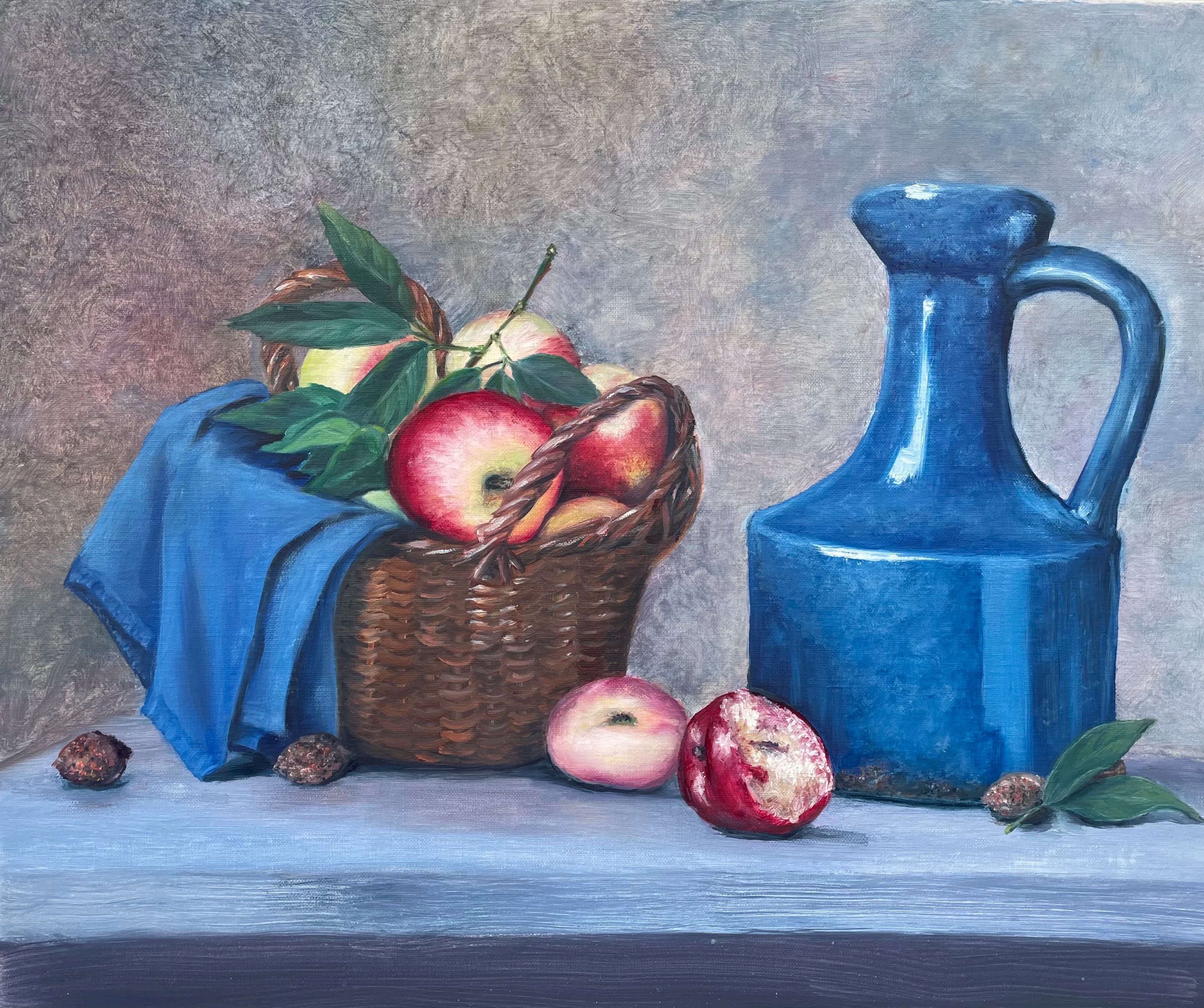 Copy of Nectarines and a Blue Jug / Tatyana Karachkova