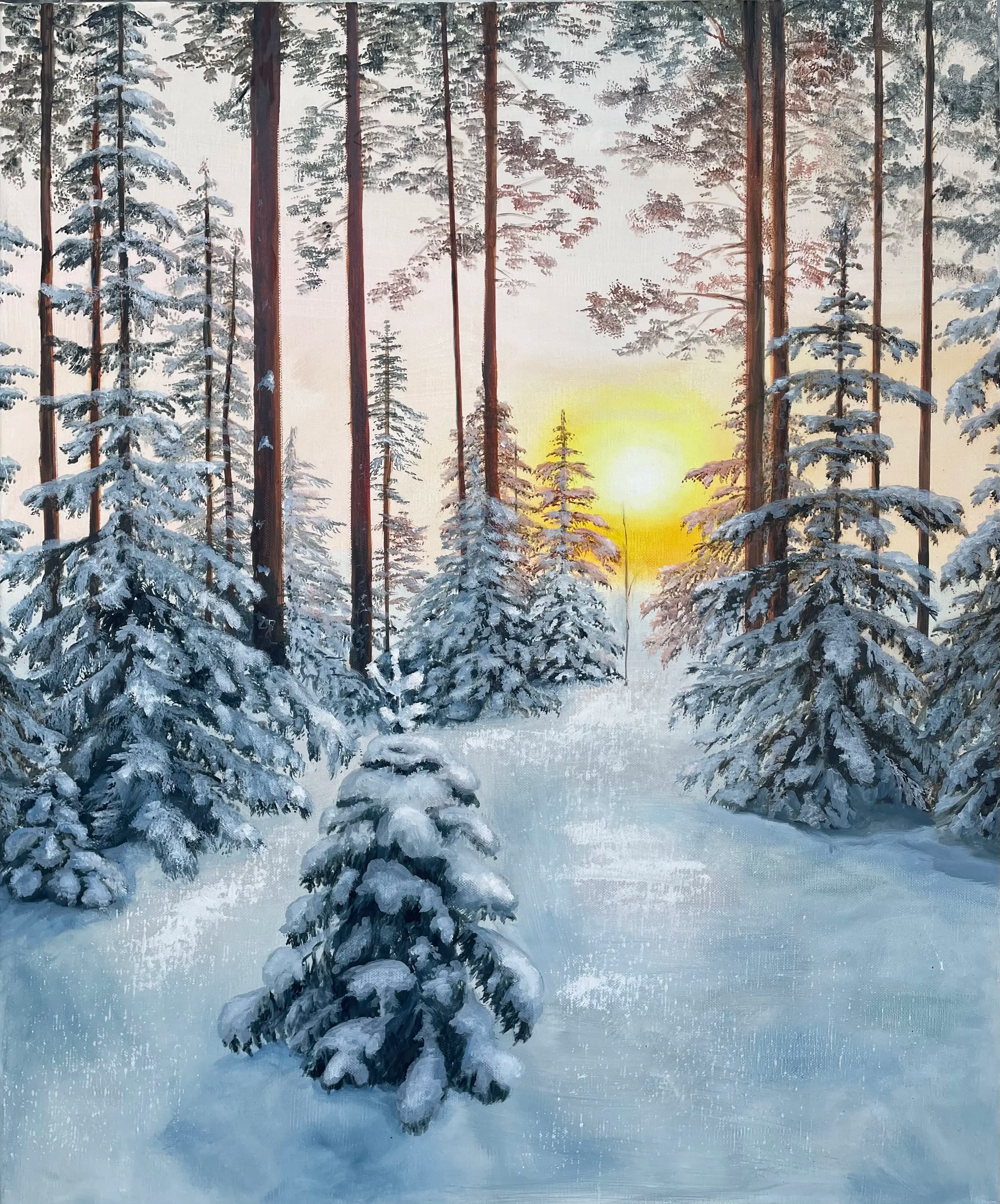 Winter Glow/Based on a photo by Asko Kuitinen